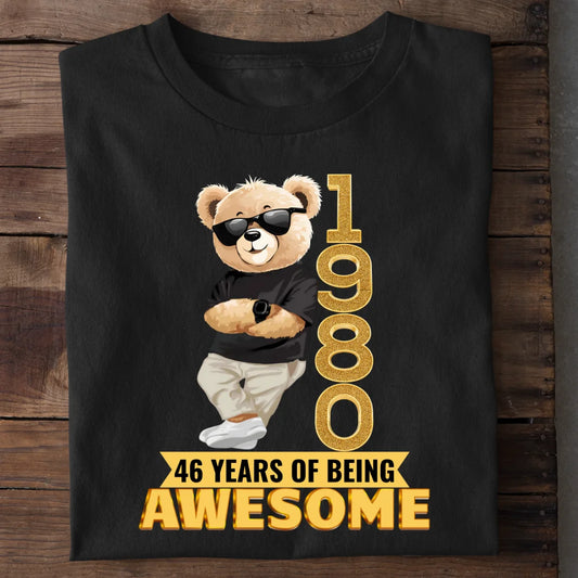 1980 | 46 Years Of Being Awesome T-shirt