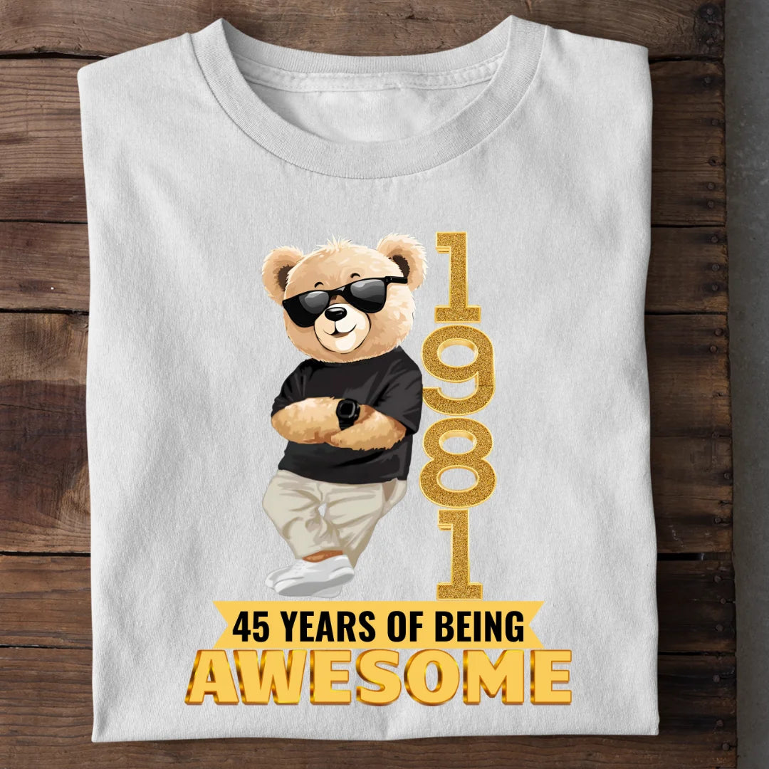 1981 | 45 Years Of Being Awesome T-shirt