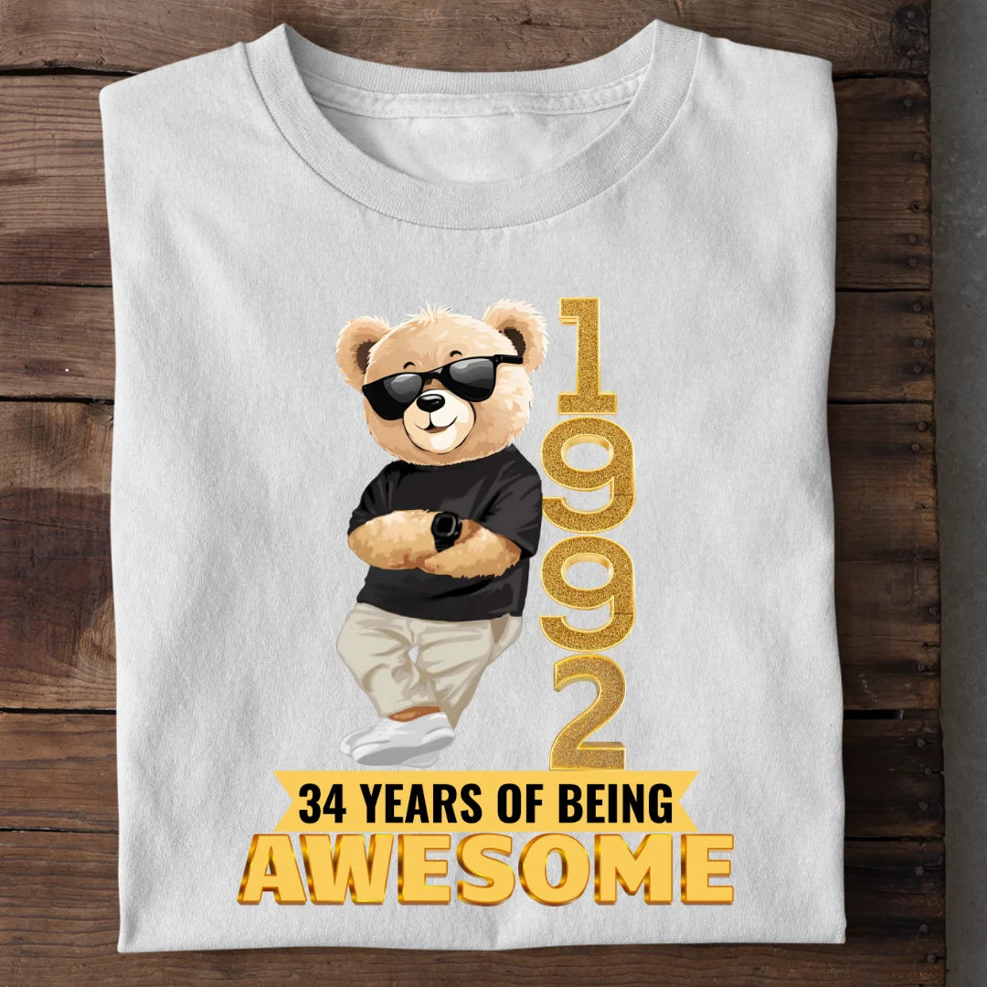 1992 | 34 Years Of Being Awesome T-shirt